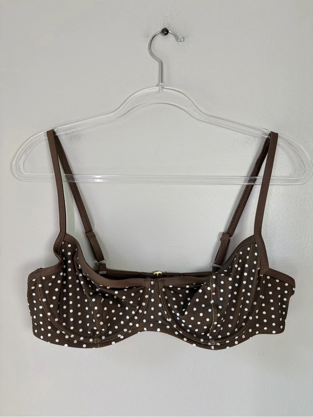 Frankie’s Bikini VS PINK Collab Buttercup Bikini Top in Classic Dot Brown